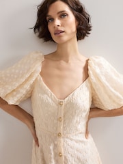 Phase Eight Cream Bonnie Midi Dress - Image 4 of 7