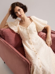 Phase Eight Cream Bonnie Midi Dress - Image 6 of 7