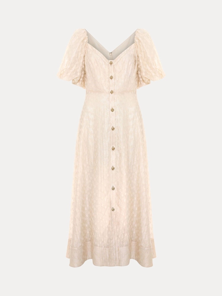 Phase Eight Cream Bonnie Midi Dress - Image 7 of 7