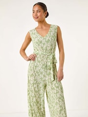 Mono corto con estampado floral tejido arrugado Petite de Roman - Imagen 1 de 5
