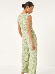 Mono corto con estampado floral tejido arrugado Petite de Roman - Imagen 3 de 5