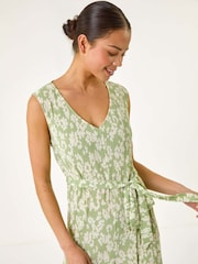 Mono corto con estampado floral tejido arrugado Petite de Roman - Imagen 4 de 5