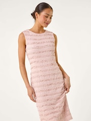 Roman Pink Petite Ruffle Sleeveless Dress - Image 1 of 5