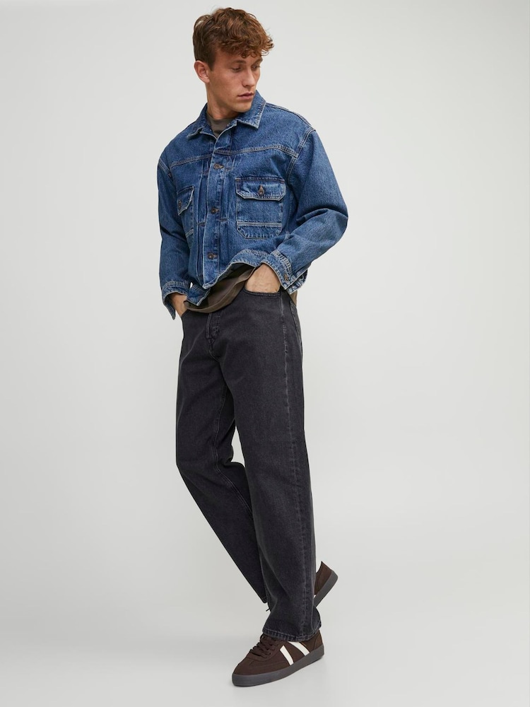 JACK & JONES Black Alex Baggy Fit Jeans - Image 2 of 5