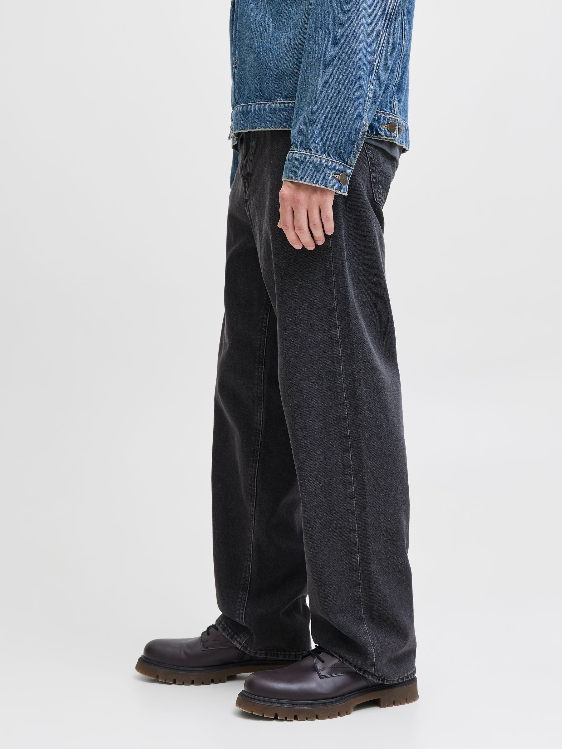 Buy JACK & JONES Black Alex Baggy Fit Jeans from Next India