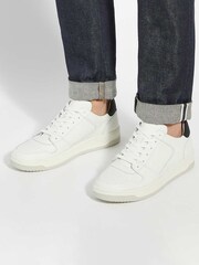 Dune London White Til Premium Court Trainers - Image 1 of 6