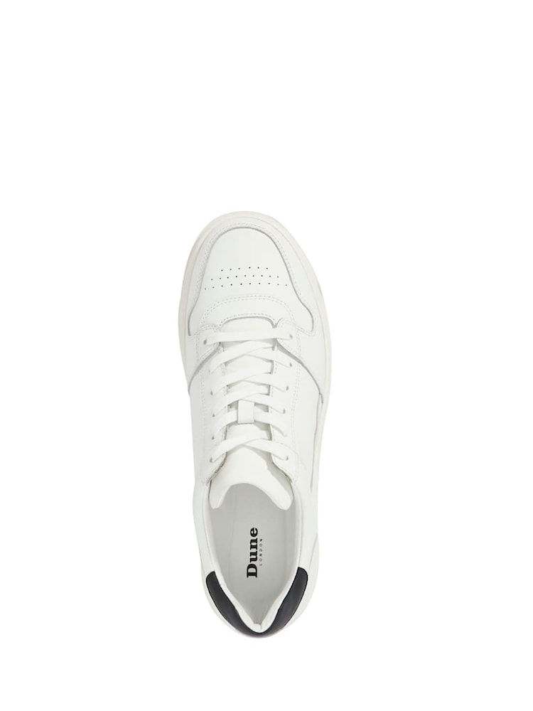 Dune London White Til Premium Court Trainers - Image 5 of 6