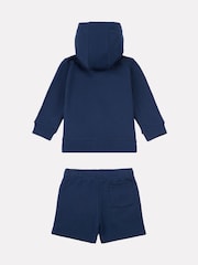 New Balance Navy Kids Zip Thru Hoodie 100% Cotton T-Shirt & Shorts Set - Image 2 of 5