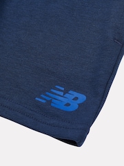 New Balance Navy Kids Zip Thru Hoodie 100% Cotton T-Shirt & Shorts Set - Image 5 of 5