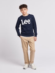 Lee Blue Boys Wobbly Graphic Crew Sweat Top - Image 2 of 6