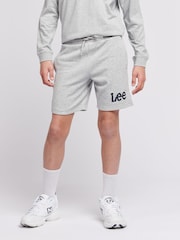 Lee Grey Boys Wobbly 100% Cotton Graphic Shorts - Image 1 of 5