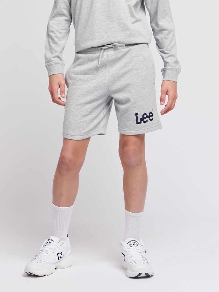 Lee Grey Boys Wobbly 100% Cotton Graphic Shorts - Image 1 of 5