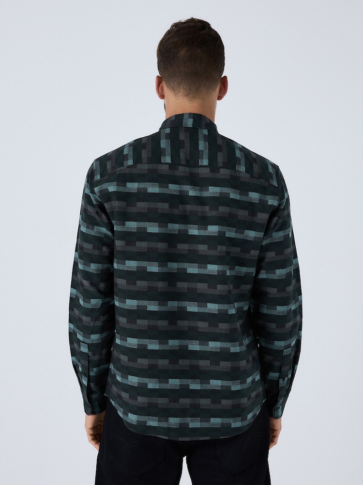 Brown Patchwork Check Long Sleeve Shirt - Image 2 of 6
