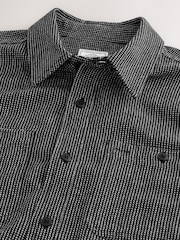 Black Twin Pocket Long Sleeve Check Shirt - Image 2 of 3