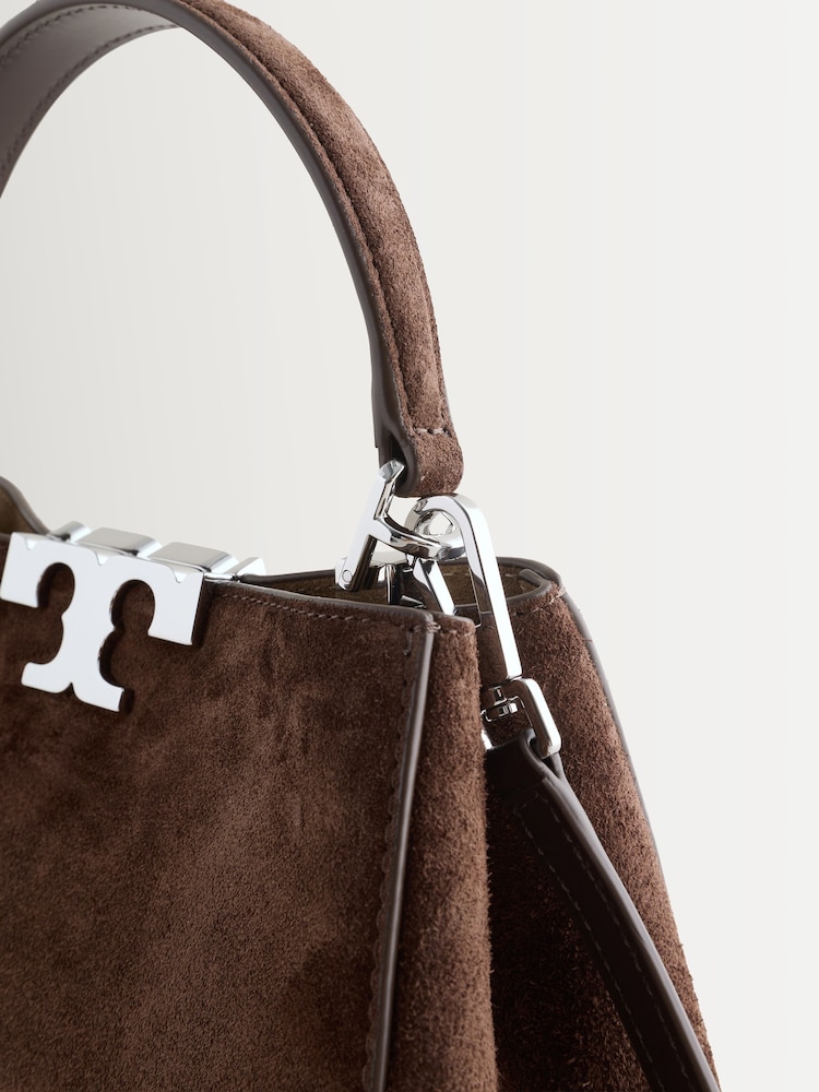 بني - Tory Burch Eleanor Suede Mini Satchel Bag - صورة 10 من 10 بني - Tory Burch Eleanor Suede Mini Satchel Bag - صورة 10 من 10