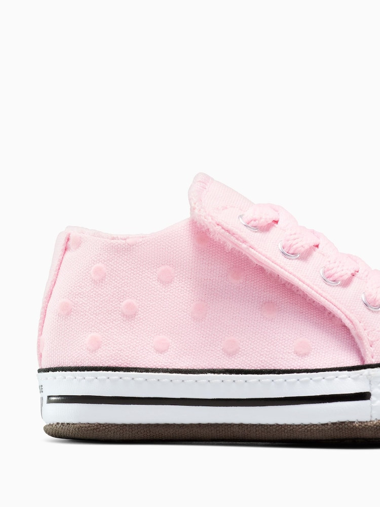 Converse Pink Chuck Taylor Baby Polka Dot Canvas Trainers - Image 8 of 8 Converse Pink Chuck Taylor Baby Polka Dot Canvas Trainers - Image 8 of 8