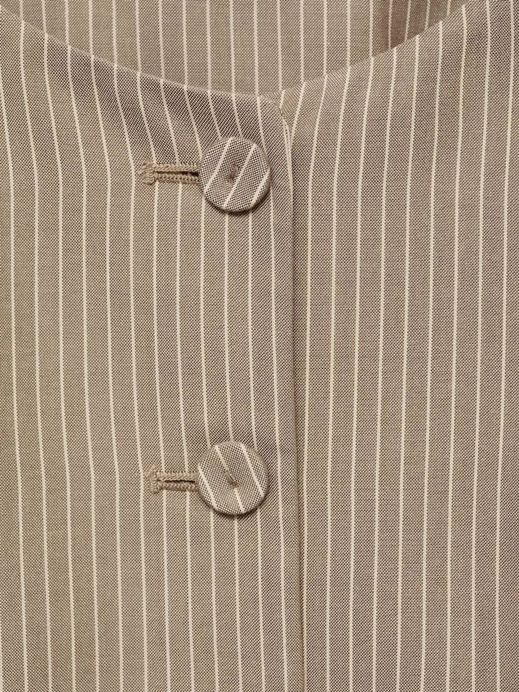 Mango Grey Striped Suit Waistcoat - Image 6 of 6 Mango Grey Striped Suit Waistcoat - Image 6 of 6