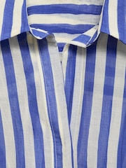 Mango Blue Long Sleeve Striped Shirt - Image 7 of 7