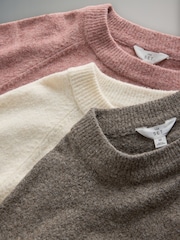 The Set 3 Pack Crew Neck Knitted T-Shirts with Wool - Imagem 5 de 6