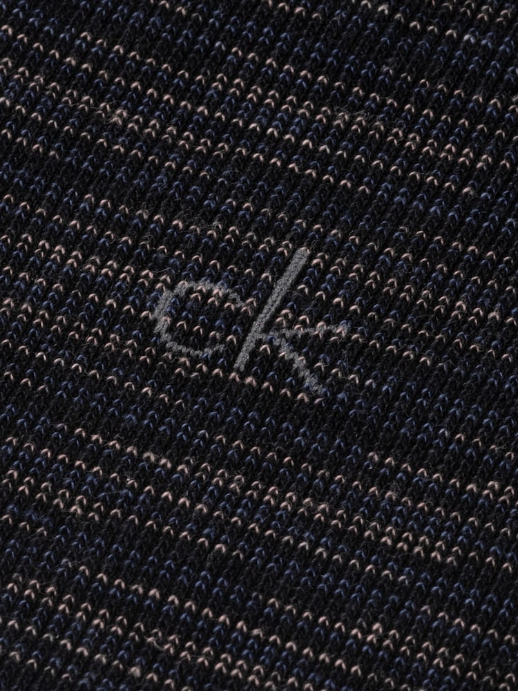 Calvin Klein Black Mens Classic Socks 2 Pack with Reinforced Heel and Toe Combed - Image 4 of 4