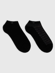 Calvin Klein Black Mens Sneaker Socks 2 Pack with Reinforced Heel and Toe Combed - Image 2 of 4