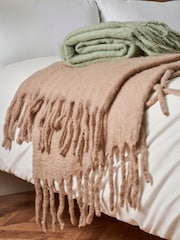 BHS Green Tassle Throw - Image 2 of 5