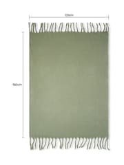 BHS Green Tassle Throw - Image 5 of 5