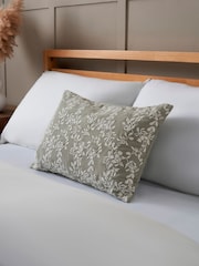 BHS Sage Green Rustic Floral Print Cushion - Image 1 of 5