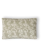BHS Sage Green Rustic Floral Print Cushion - Image 2 of 5