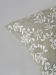 BHS Sage Green Rustic Floral Print Cushion - Image 3 of 5