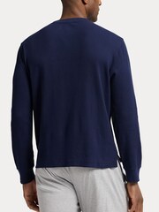Polo Ralph Lauren Henley Button Neck Waffle Long Sleeve T-Shirt - Imagen 2 de 4