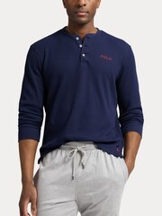 Polo Ralph Lauren Henley Button Neck Waffle Long Sleeve T-Shirt - Imagen 3 de 4