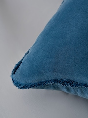 BHS Denim Camille 100% Cotton Cushion - Image 2 of 4