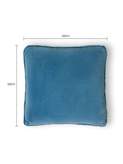 BHS Denim Camille 100% Cotton Cushion - Image 4 of 4