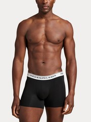 ブルー クローム - Polo Ralph Lauren ロング コットン ストレッチ コントラスト ウエストバンド ボクサー 3 枚組 - 画像 4 / 6