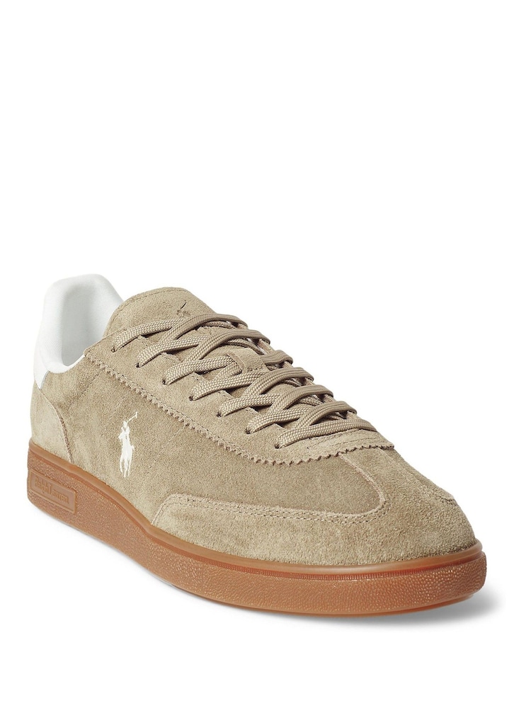 Polo Ralph Lauren Natural Bedford PP Suede Low Top Trainers - Image 1 of 2 Polo Ralph Lauren Natural Bedford PP Suede Low Top Trainers - Image 1 of 2