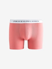 Polo Ralph Lauren Pink Long Cotton Stretch Contrast Waistband Boxers 3 Pack - Image 3 of 5