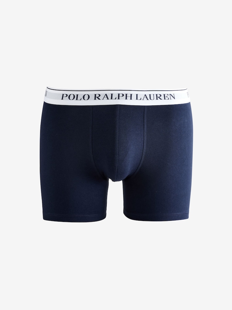 Polo Ralph Lauren Pink Long Cotton Stretch Contrast Waistband Boxers 3 Pack - Image 5 of 5