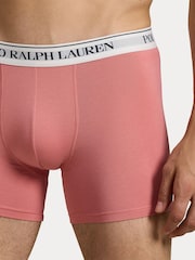 Polo Ralph Lauren Long Cotton Stretch Contrast Waistband Boxers 3 Pack - Imaginea 8 din 11