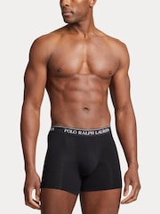 Polo Ralph Lauren Black Long Cotton Stretch Tonal Waistband Boxers 3 Pack - Image 3 of 4