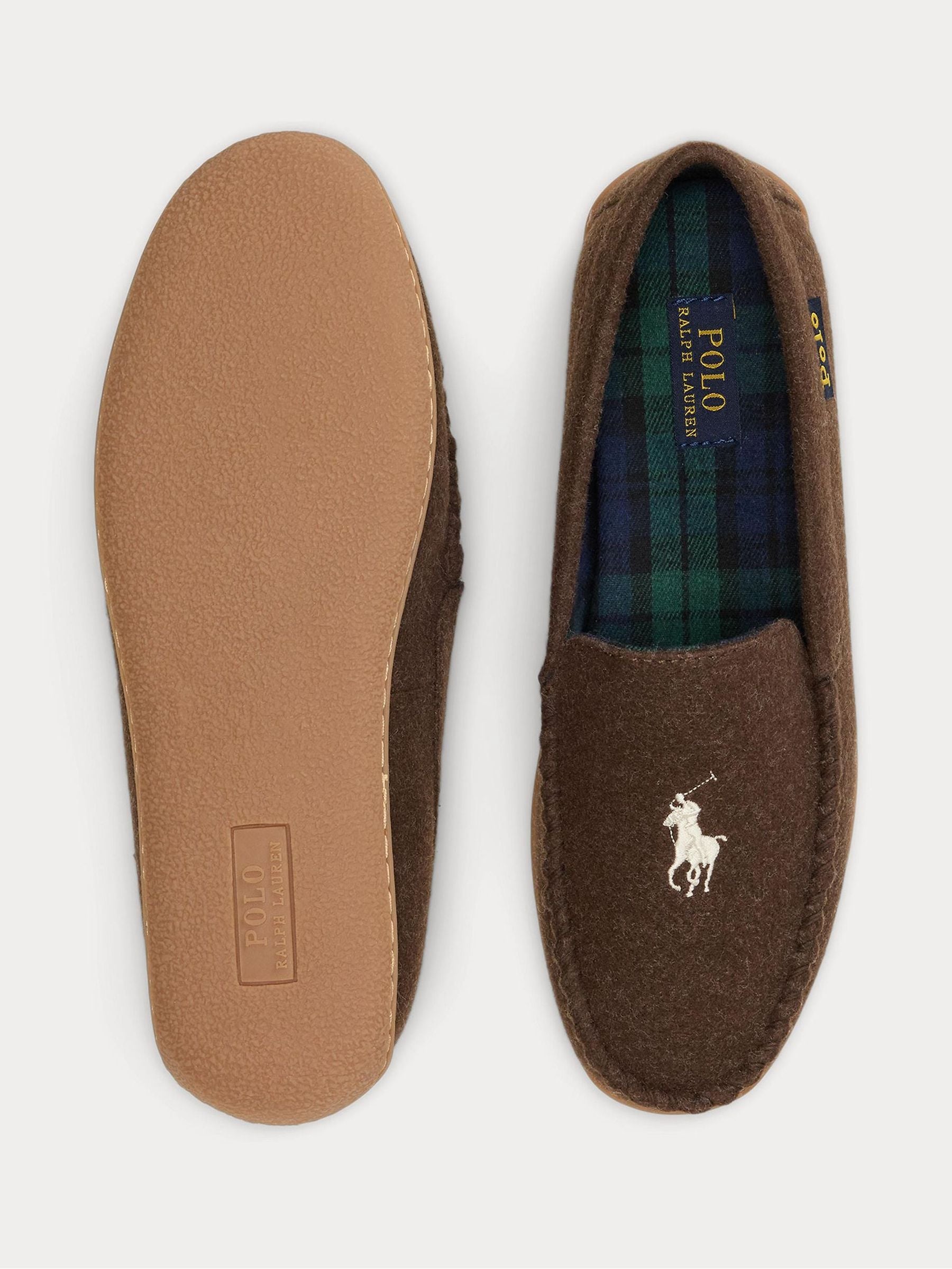 Buy Polo Ralph Lauren Brown Brenan PP Wool Slippers from Next USA