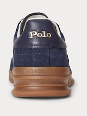 Polo Ralph Lauren Blue Hertitage Aera Suede Mix Trainers - Image 3 of 5