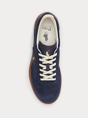 Polo Ralph Lauren Blue Hertitage Aera Suede Mix Trainers - Image 4 of 5