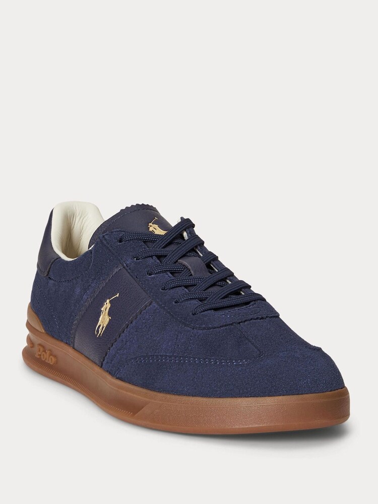 Polo Ralph Lauren Blue Hertitage Aera Suede Mix Trainers - Image 5 of 5