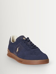 Polo Ralph Lauren Blue Heritage Area Suede Mix Trainers - Image 6 of 6