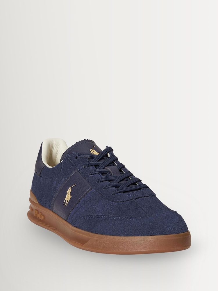 Polo Ralph Lauren Blue Heritage Area Suede Mix Trainers - Image 6 of 6 Polo Ralph Lauren Blue Heritage Area Suede Mix Trainers - Image 6 of 6