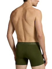 Polo Ralph Lauren Green Long Premium Cotton Stetch Tonal Boxers 3 Pack - Image 3 of 6