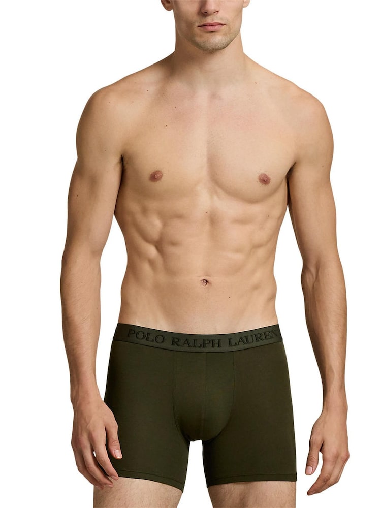 Polo Ralph Lauren Green Long Premium Cotton Stetch Tonal Boxers 3 Pack - Image 6 of 6