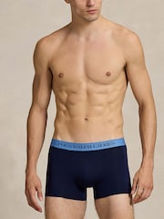 Polo Ralph Lauren Blue Stretch Cotton Boxers 3 Pack - Image 2 of 4