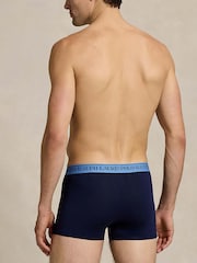 Polo Ralph Lauren Blue Stretch Cotton Boxers 3 Pack - Image 3 of 4